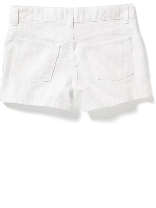 View large product image 2 of 3. White Denim Short Shorts for Girls
