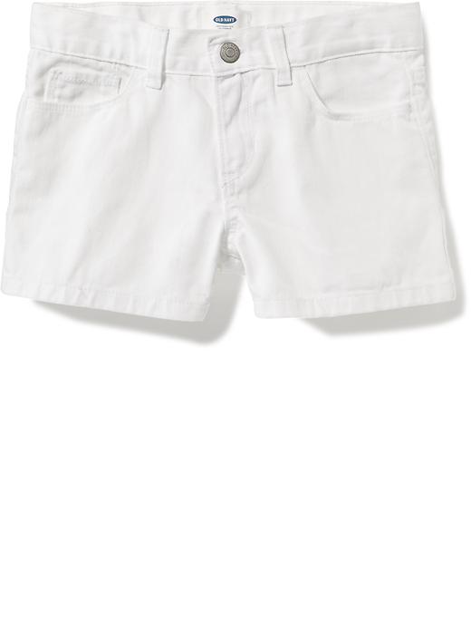View large product image 1 of 3. White Denim Short Shorts for Girls