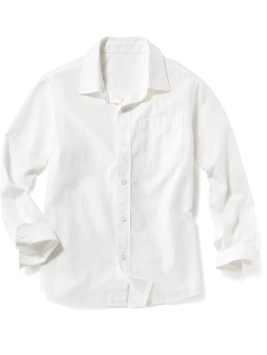 View large product image 1 of 1. Poplin Button-Front Shirt for Boys