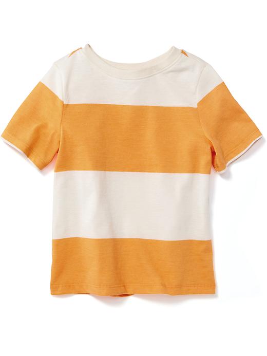 View large product image 1 of 1. Striped Short-Sleeve Crew for Toddler