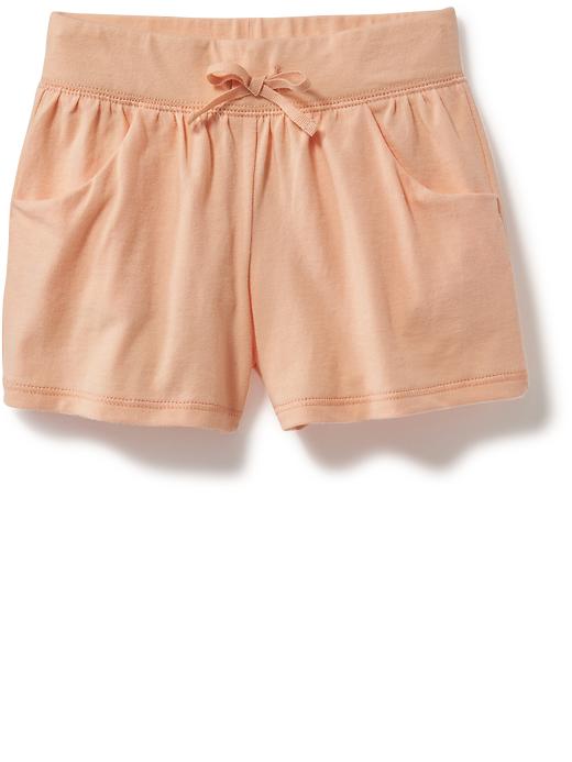 View large product image 1 of 1. Shirred-Waistband Jersey Shorts for Toddler