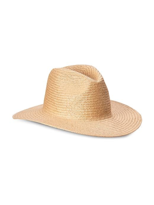 View large product image 1 of 1. Wide-Brim Straw Panama Hat for Women