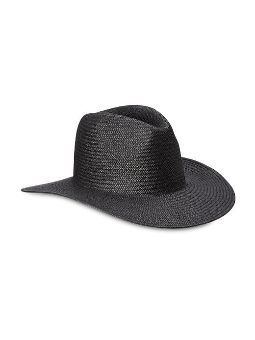 View large product image 1 of 1. Wide-Brim Straw Panama Hat for Women
