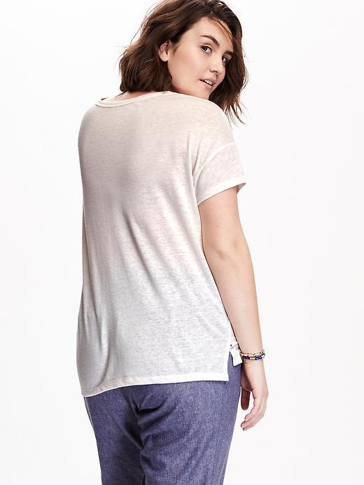 Image number 2 showing, Relaxed Plus-Size Fringe Tee
