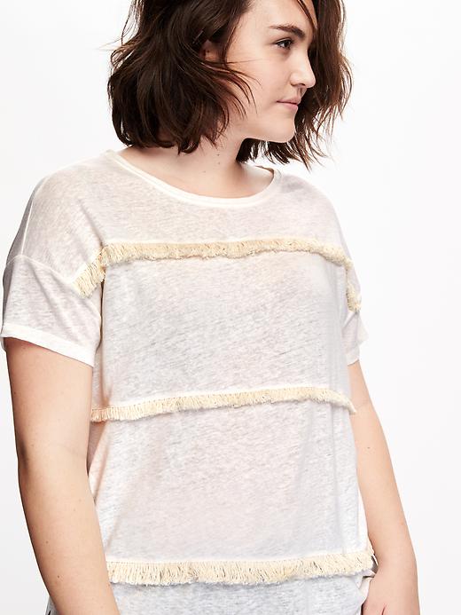 Image number 4 showing, Relaxed Plus-Size Fringe Tee