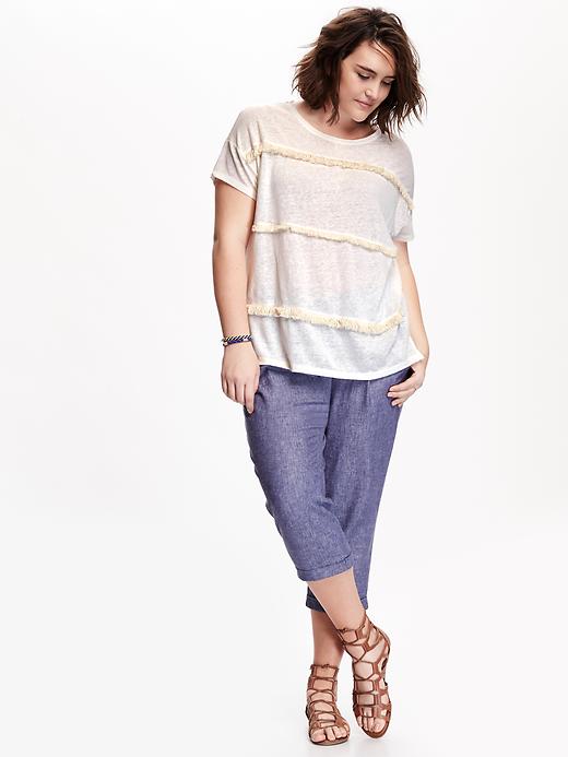Image number 3 showing, Relaxed Plus-Size Fringe Tee