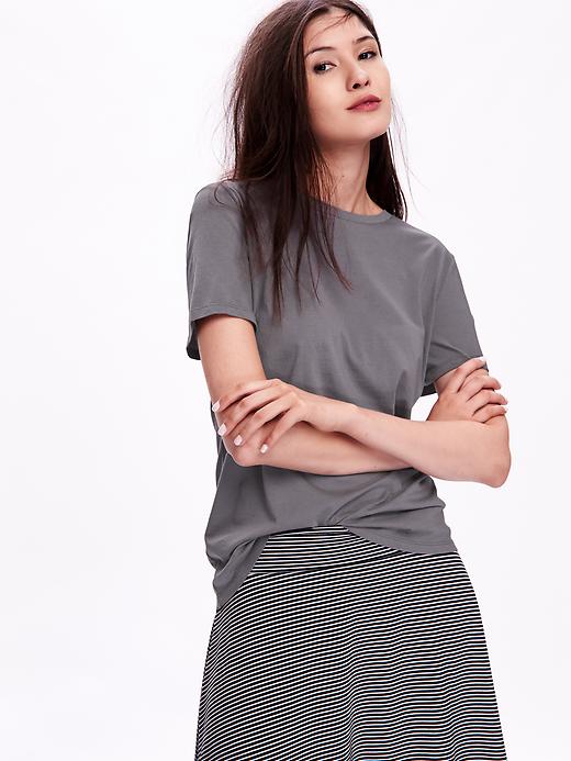 Image number 4 showing, Relaxed Crew-Neck Tee for Women