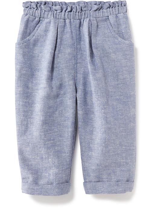 View large product image 1 of 1. Linen-Blend Pull-On Pants for Toddler