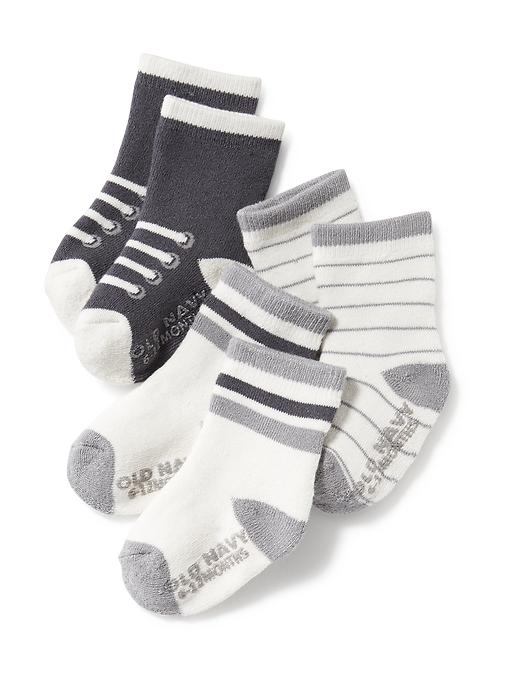 View large product image 1 of 1. Non-Skid Crew Socks 3-Pack for Baby