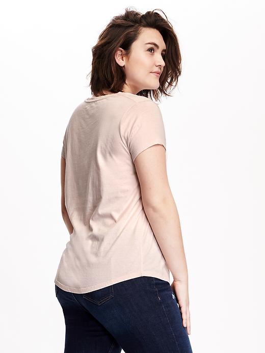 Image number 2 showing, Solid Plus-Size Scoop Neck Tee