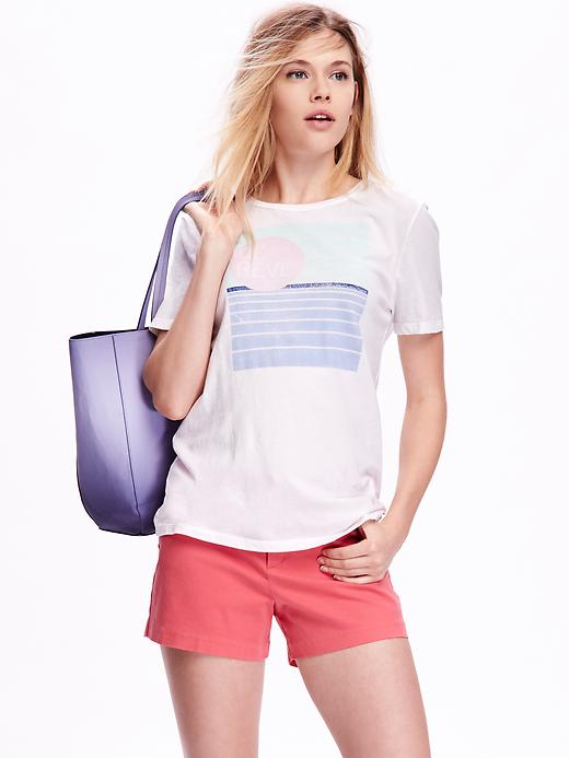 Image number 1 showing, Relaxed Graphic Tee for Women