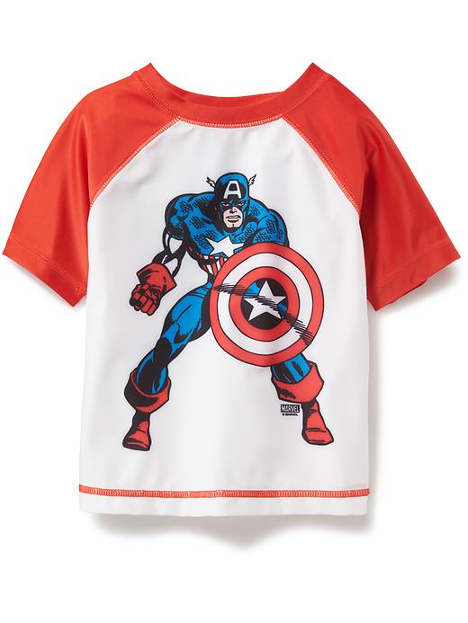 View large product image 1 of 1. Marvel Comics&#153 Captain America Rashguards for Toddler