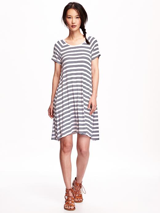 View large product image 1 of 1. Rib-Knit Swing Dress for Women