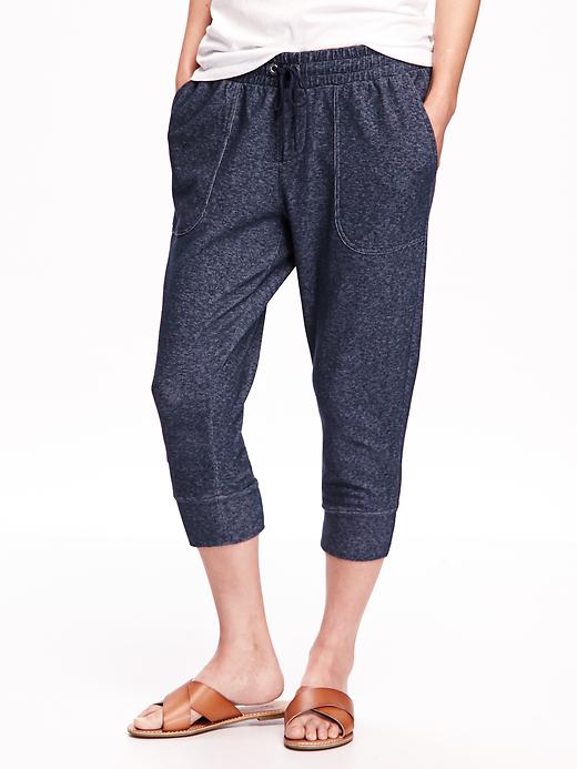 View large product image 1 of 2. Cropped Fleece Joggers