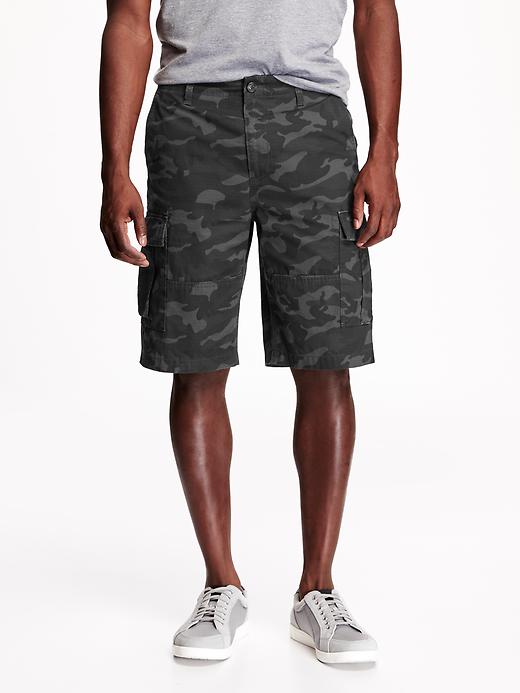 View large product image 1 of 1. Long-Length Ripstop Cargo Shorts for Men (11")