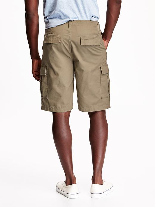 View large product image 2 of 2. Long-Length Ripstop Cargo Shorts for Men (11")