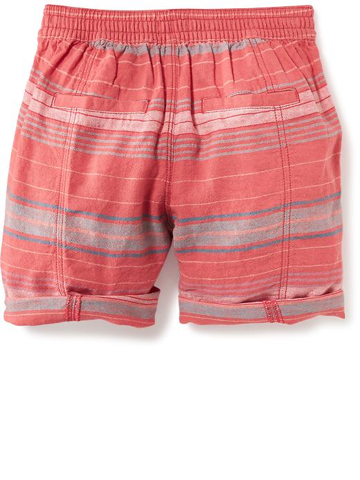 View large product image 2 of 2. Striped Linen-Blend Shorts for Girls