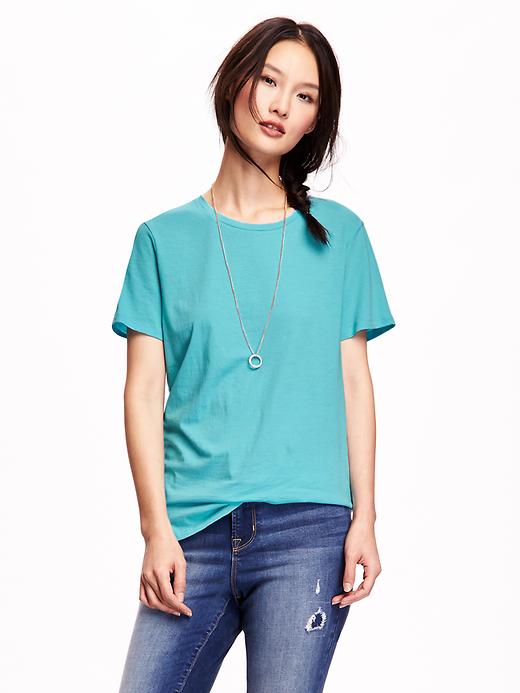 View large product image 1 of 1. Relaxed Crew-Neck Tee for Women