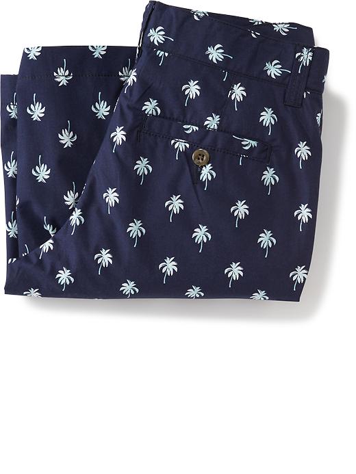 View large product image 2 of 2. Tropical-Print Flat-Front Poplin Shorts for Boys