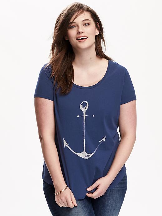 View large product image 1 of 1. Riviera Graphic Plus-Size Tee