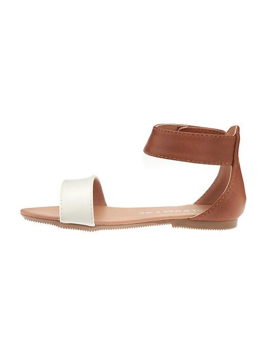 View large product image 2 of 5. Faux-Leather Colorblock Sandals For Toddler