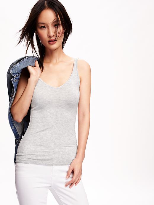 Image number 4 showing, Fitted 2-Way Layering Tank for Women
