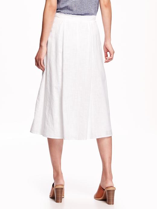View large product image 2 of 2. Woven Midi Skirt