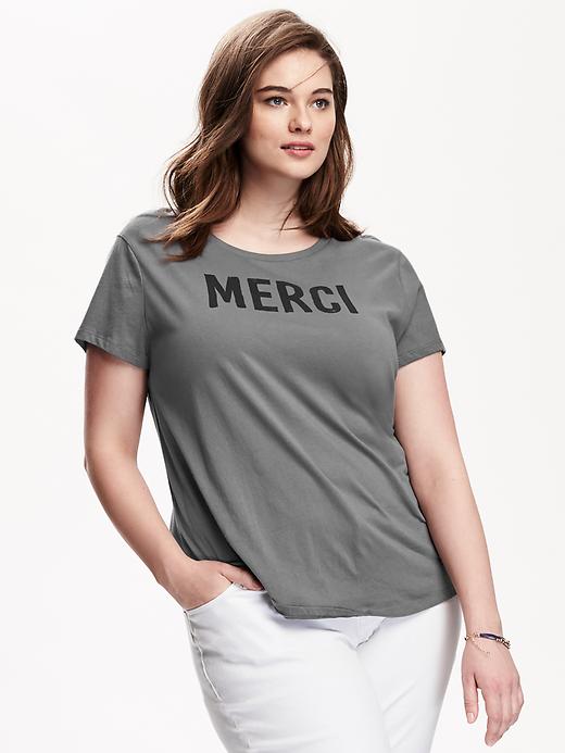 Image number 1 showing, Relaxed Plus-Size Graphic Tee