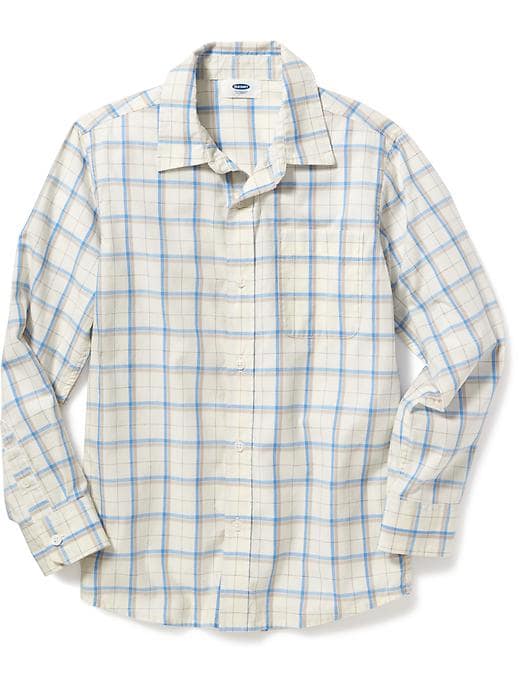 View large product image 1 of 1. Long-Sleeve Button-Front Shirt for Boys