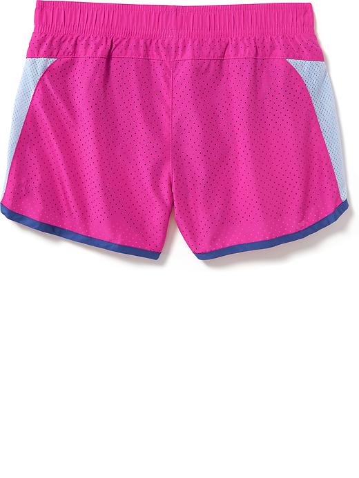 View large product image 2 of 2. Active Mesh-Side Running Shorts for Girls