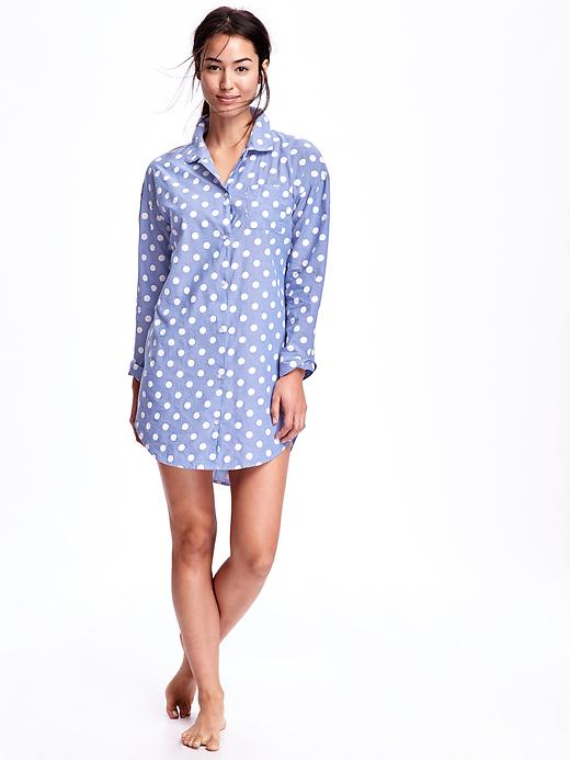 View large product image 1 of 1. Poplin Nightshirt