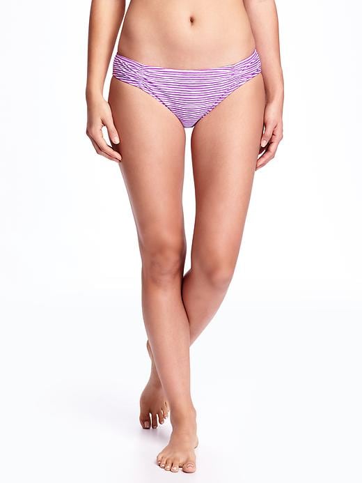 View large product image 1 of 1. Ruched Hipster Swim Bottoms