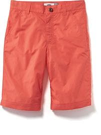 View large product image 3 of 3. Poplin Flat Front Shorts for Boys
