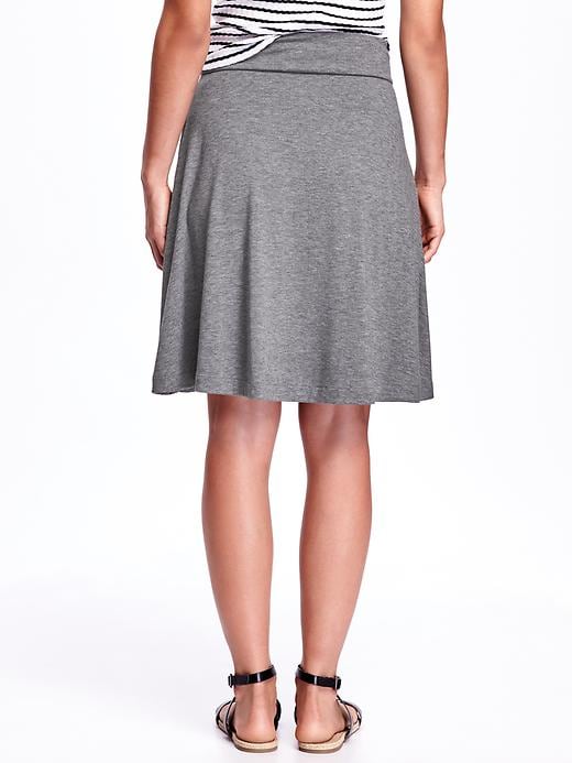 View large product image 2 of 2. Knee-Length Jersey Circle Skirt for Women