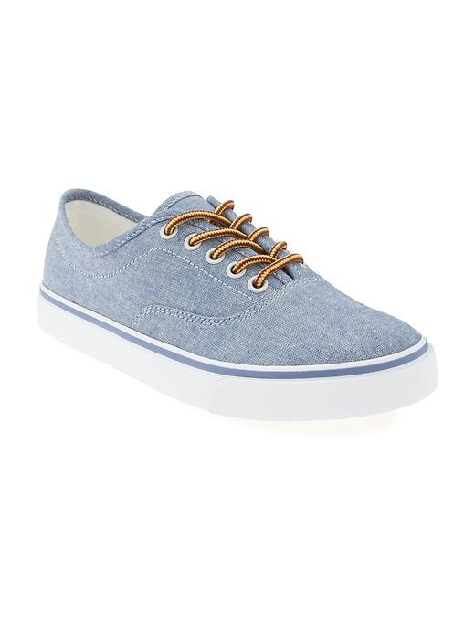 View large product image 1 of 4. Canvas Lace-Up Sneakers for Boys