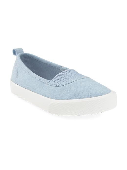 View large product image 1 of 5. Chambray Slip-On Sneakers for Baby