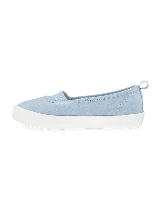 View large product image 2 of 5. Chambray Slip-On Sneakers for Baby