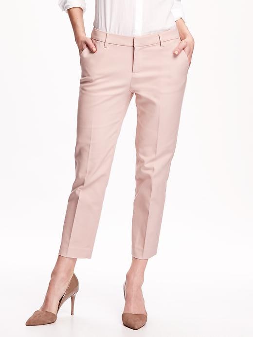 View large product image 1 of 2. Relaxed Mid-Rise Harper Trousers for Women
