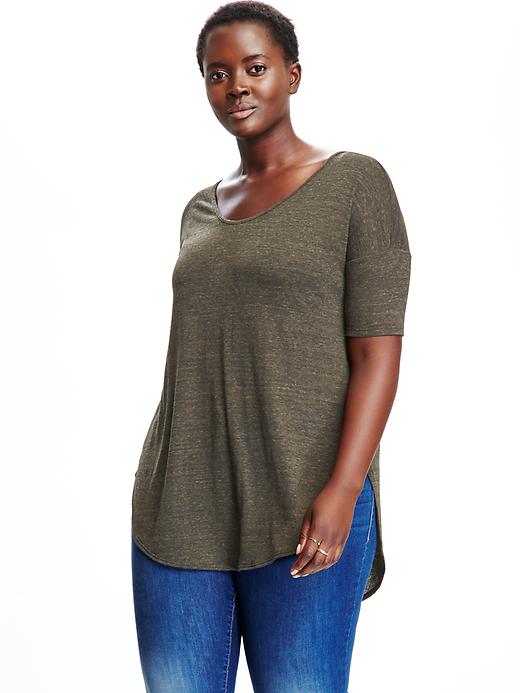 Image number 1 showing, Relaxed Tunic Plus-Size Tee
