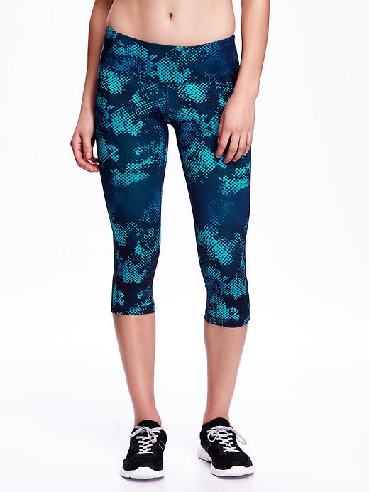View large product image 1 of 2. Mid-Rise Compression Crops for Women