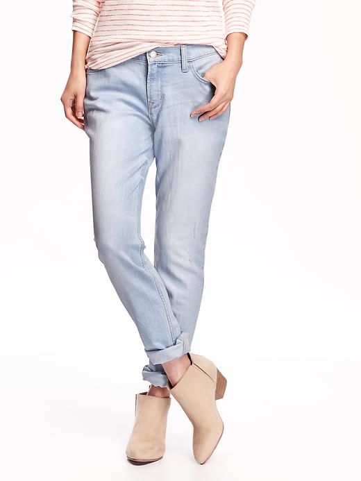 View large product image 1 of 2. Boyfriend Skinny Ankle Jeans