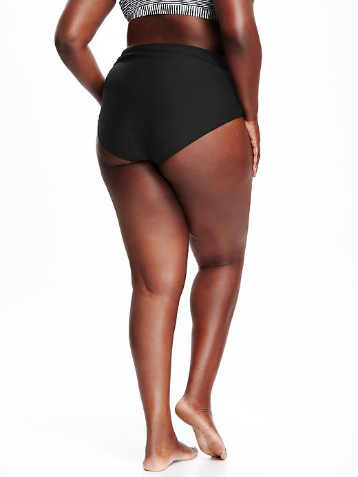 View large product image 2 of 2. Fold-Over Plus-Size Swim Bottoms