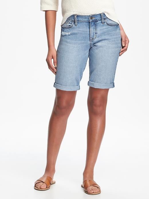 View large product image 1 of 1. Curvy Denim Bermudas for Women (9")
