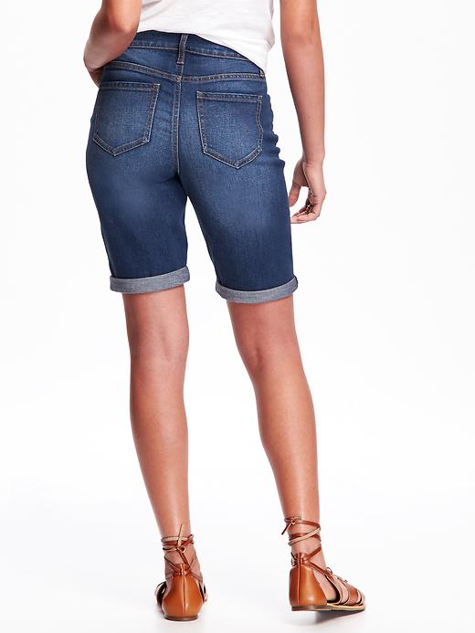 View large product image 2 of 2. Curvy Denim Bermudas for Women (9")