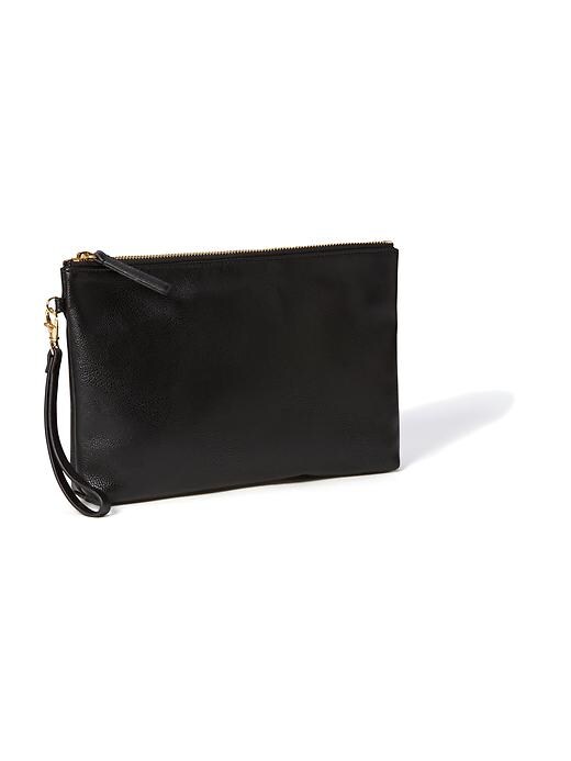 View large product image 1 of 2. Faux-Leather Clutch for Women
