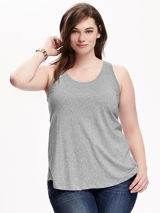 View large product image 1 of 1. Jersey Racerback Plus-Size Tank