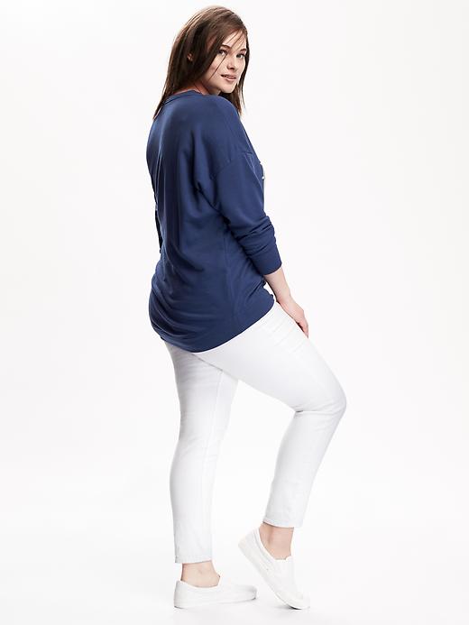 Image number 2 showing, Chenille Print Plus-Size Sweatshirt