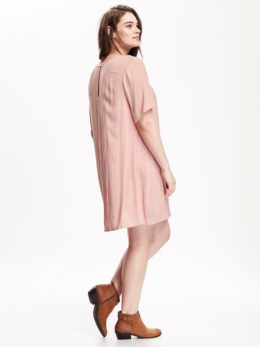 Image number 2 showing, Crepe Pintucked Plus Size Dress