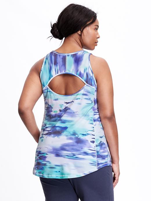 Image number 1 showing, Printed Go-Dry Plus-Size Tanks