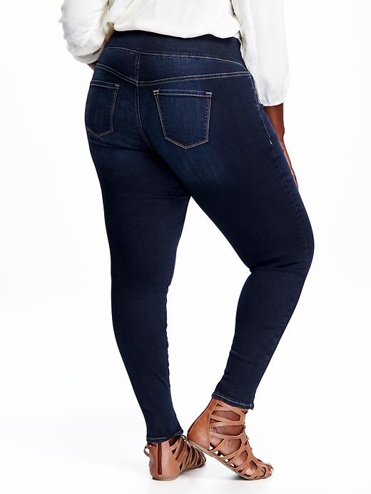 View large product image 2 of 3. Mid-Rise Plus-Size Rockstar Jeggings